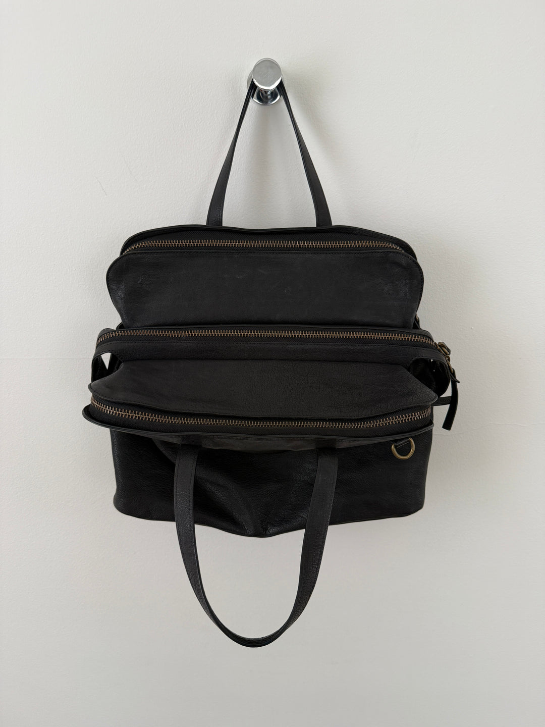 Leather Top Handle Shoulder Side Bag