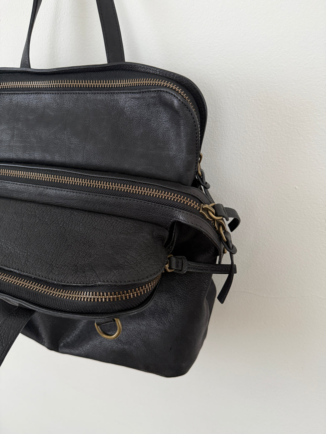 Leather Top Handle Shoulder Side Bag