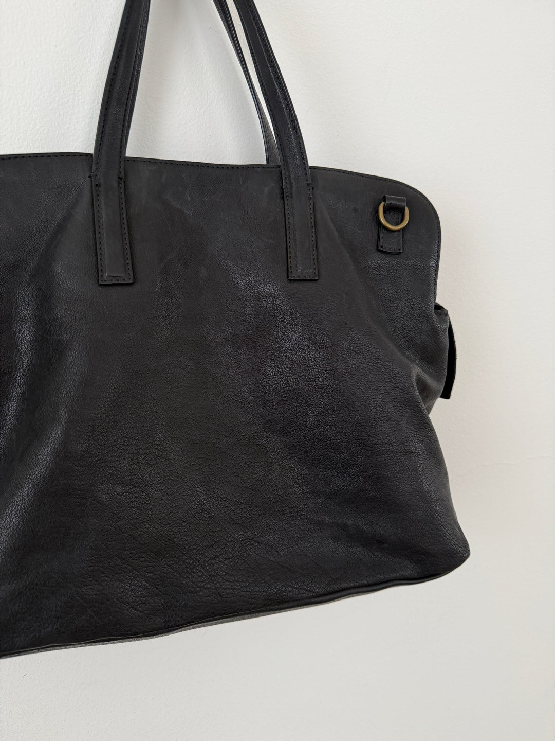 Leather Top Handle Shoulder Side Bag