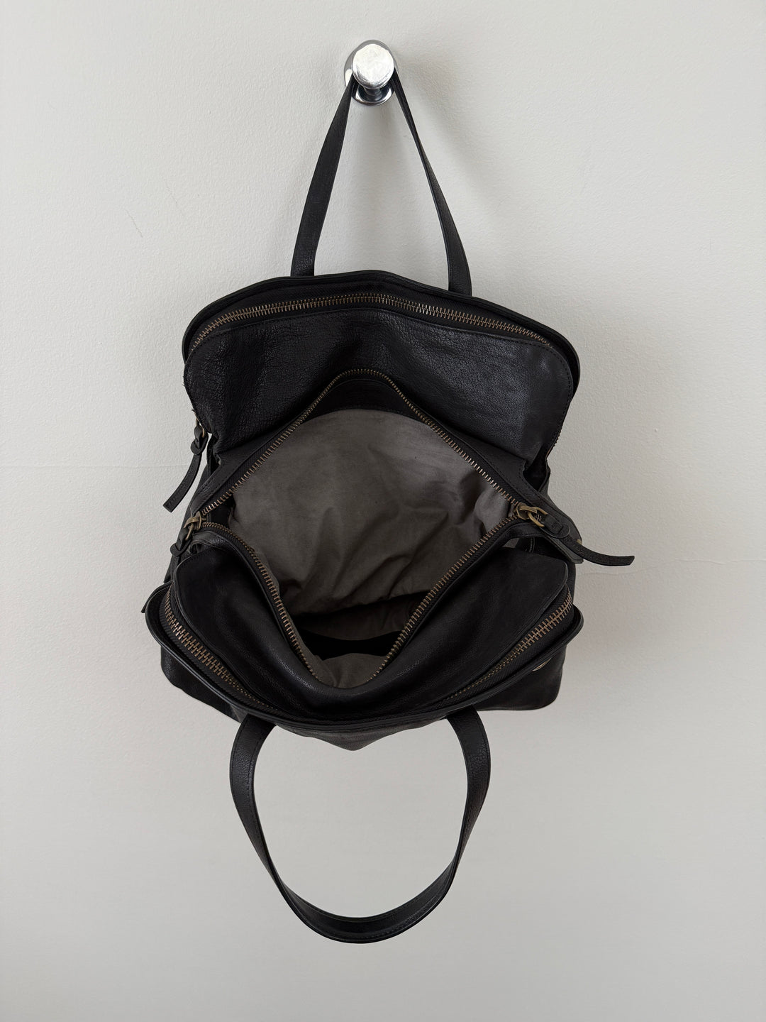 Leather Top Handle Shoulder Side Bag