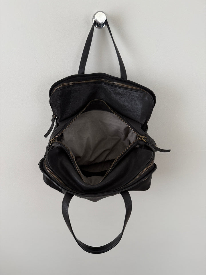 Leather Top Handle Shoulder Side Bag
