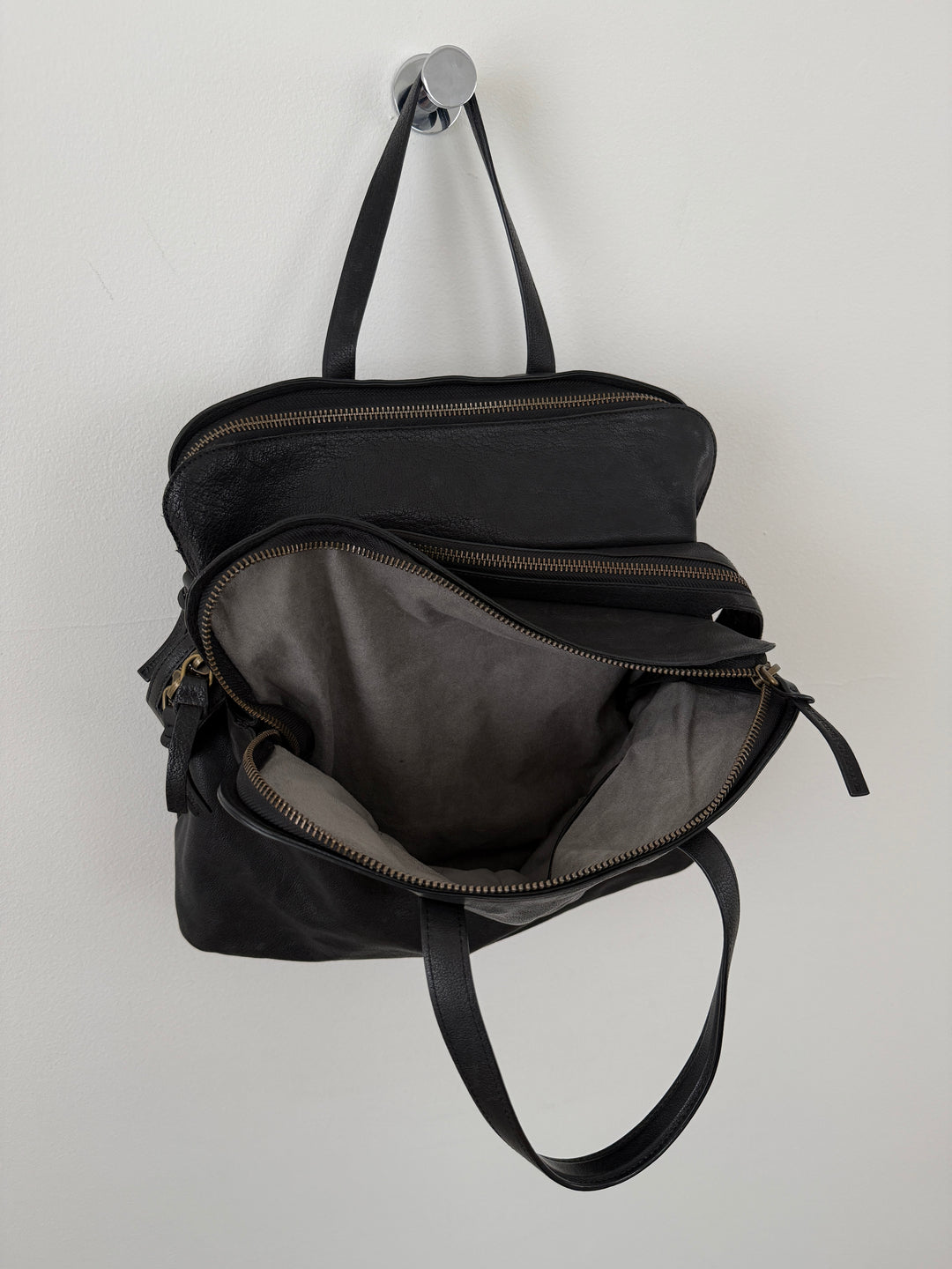 Leather Top Handle Shoulder Side Bag