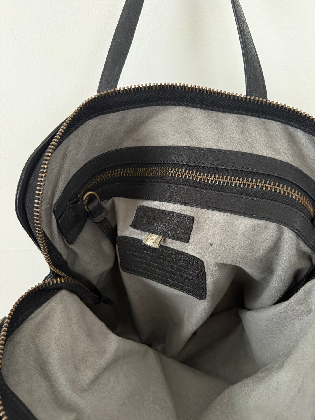 Leather Top Handle Shoulder Side Bag