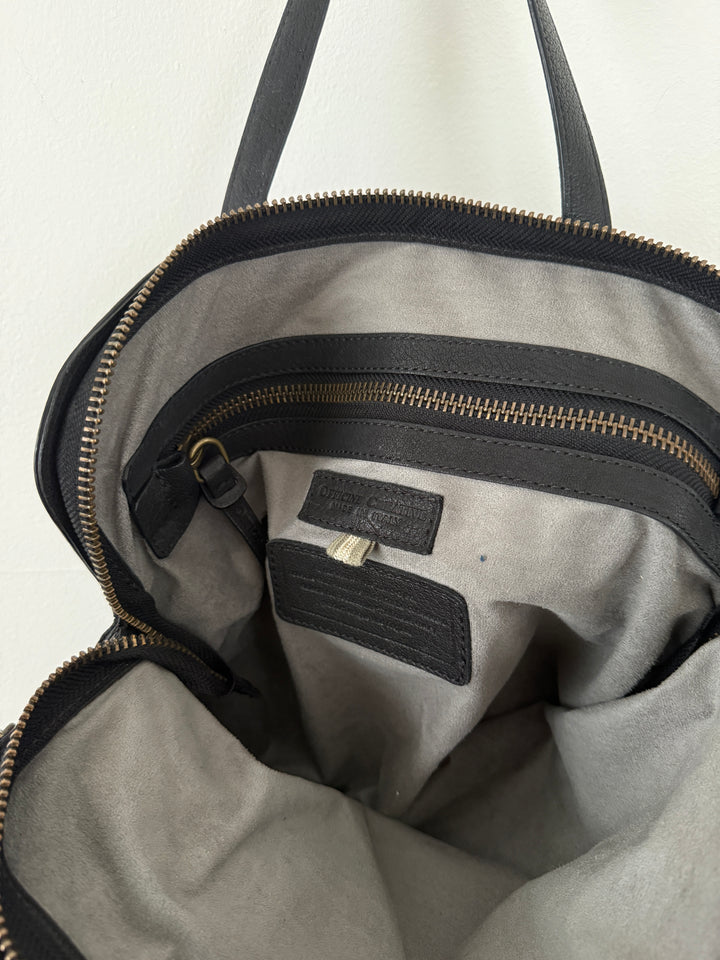 Leather Top Handle Shoulder Side Bag