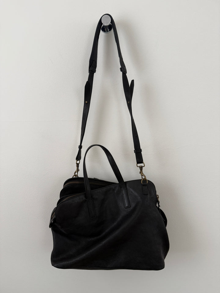 Leather Top Handle Shoulder Side Bag