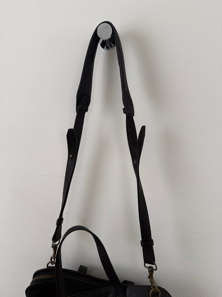Leather Top Handle Shoulder Side Bag