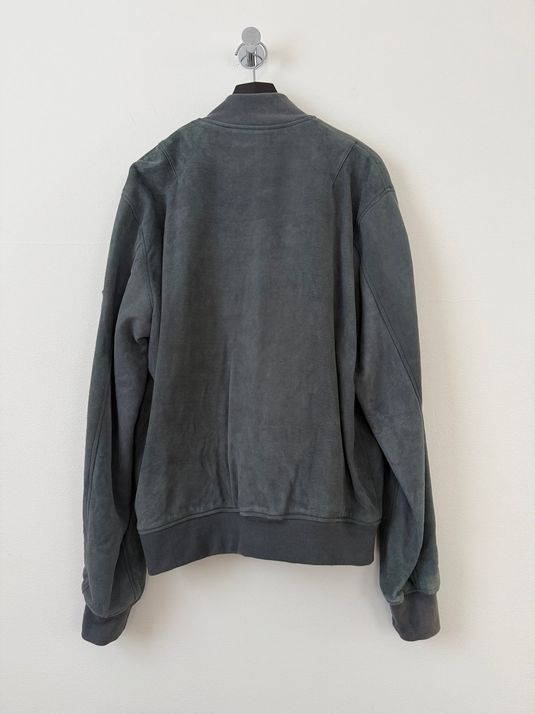 Charcoal Suede Bogota Bomber Jacket