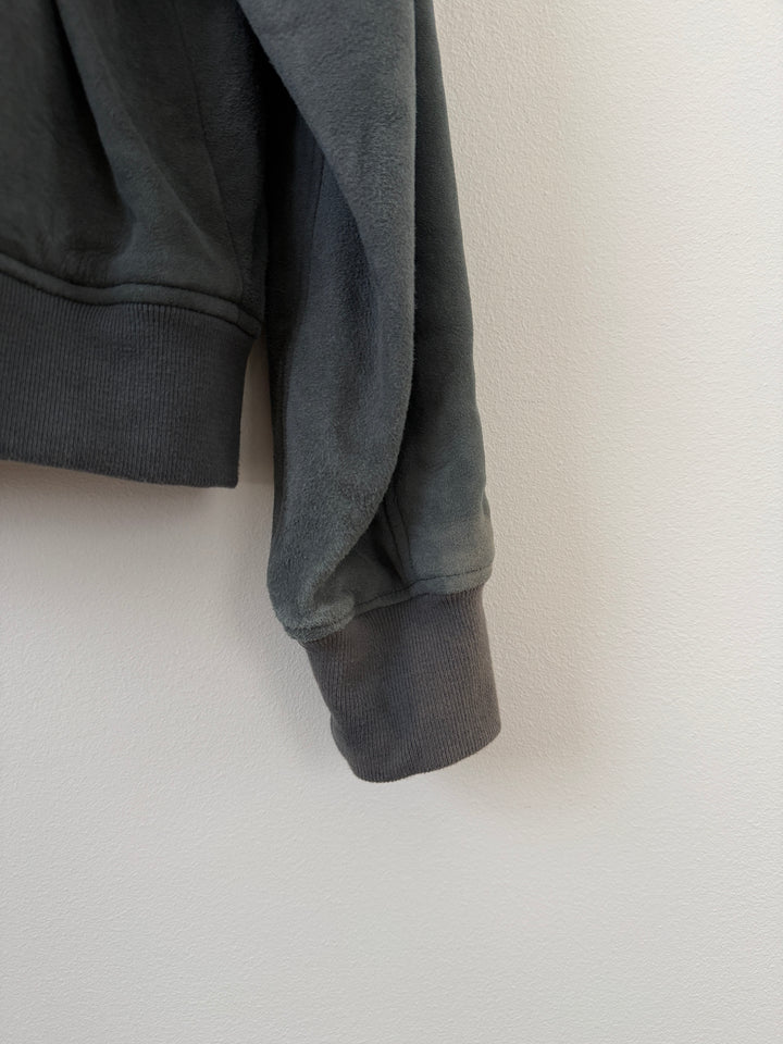 Charcoal Suede Bogota Bomber Jacket