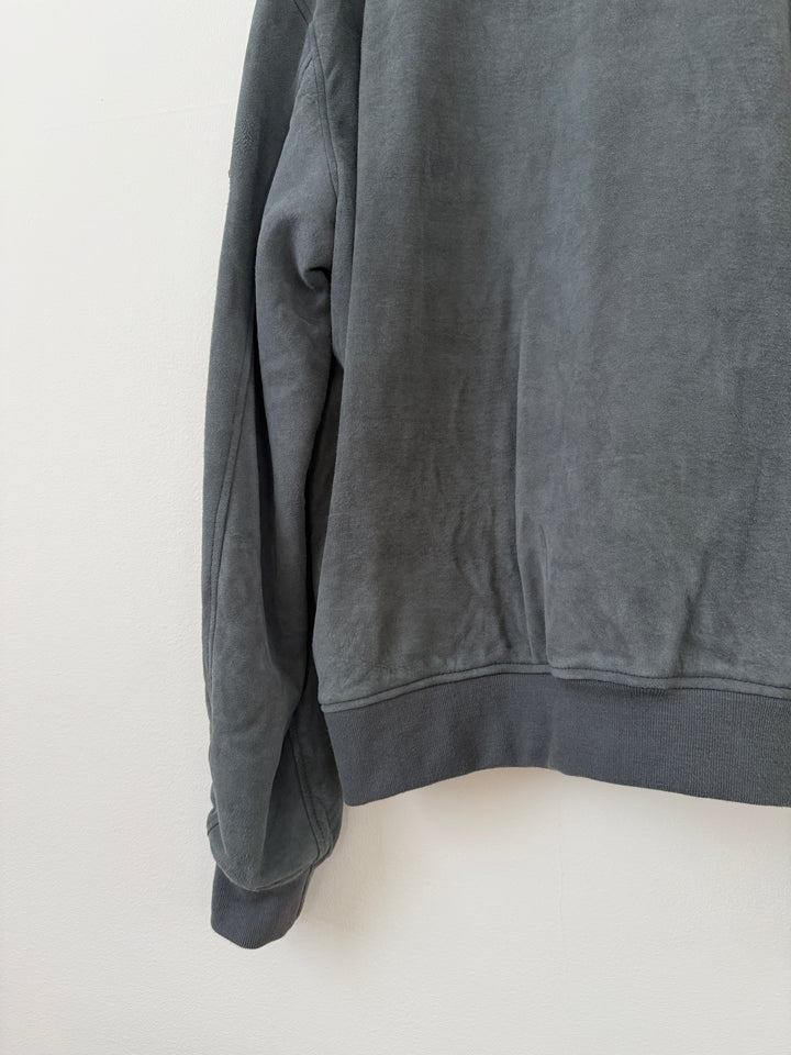 Charcoal Suede Bogota Bomber Jacket