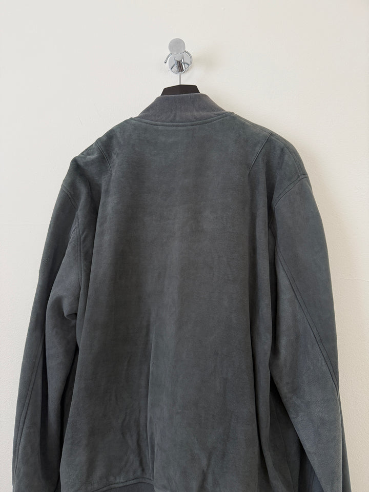 Charcoal Suede Bogota Bomber Jacket