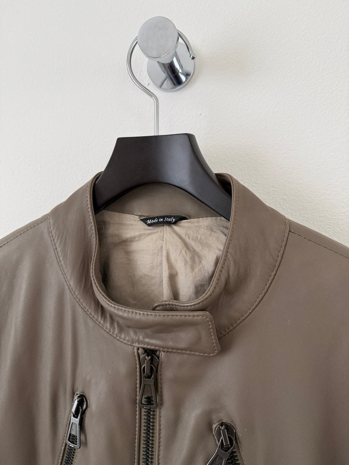 2012 5 Zip Leather Moto Jacket