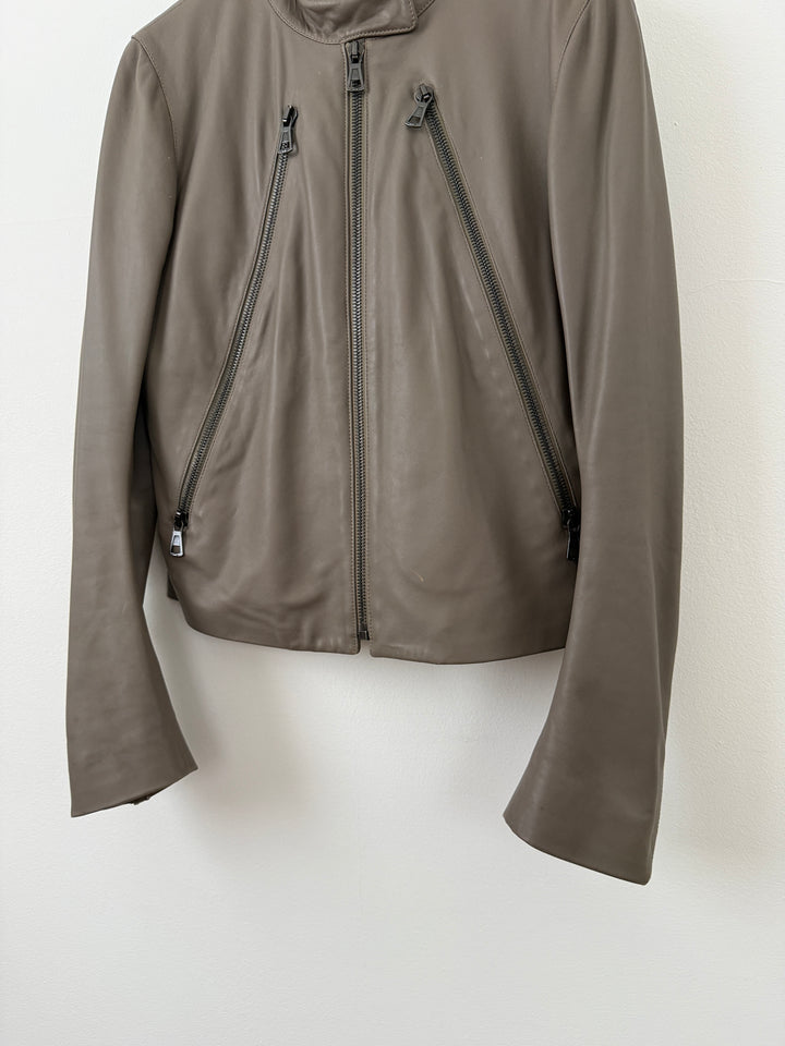 2012 5 Zip Leather Moto Jacket