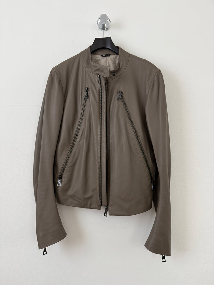 2012 5 Zip Leather Moto Jacket