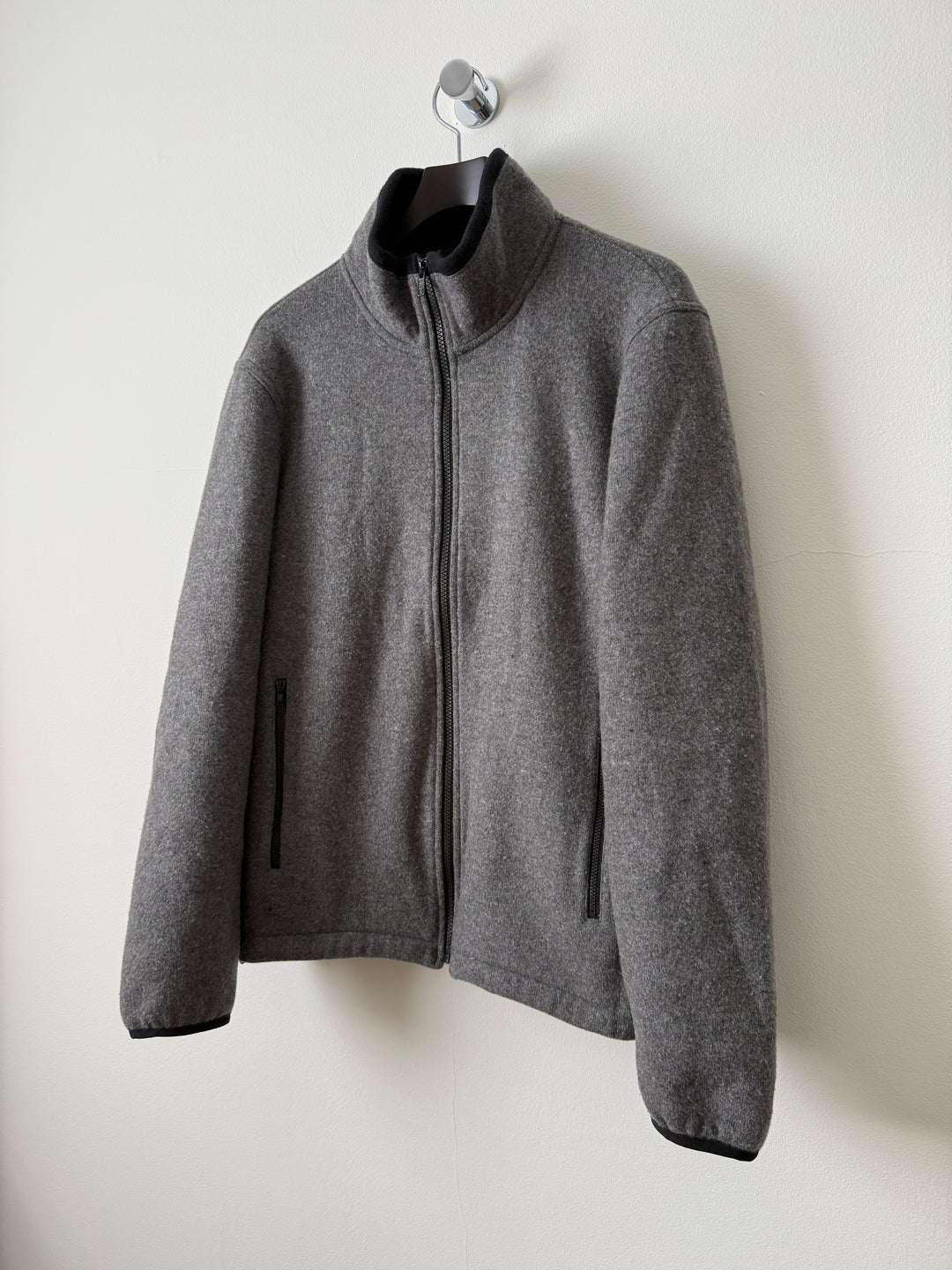 Grey Everyday Fleece Jacket in Wool/Nylon