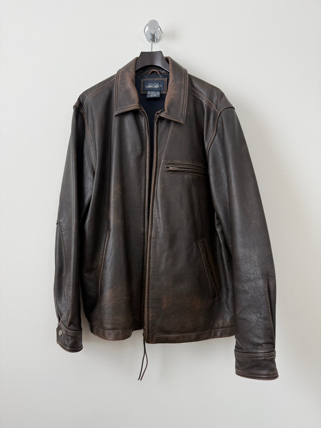 Cherokee Brown Vintage Leather Jacket