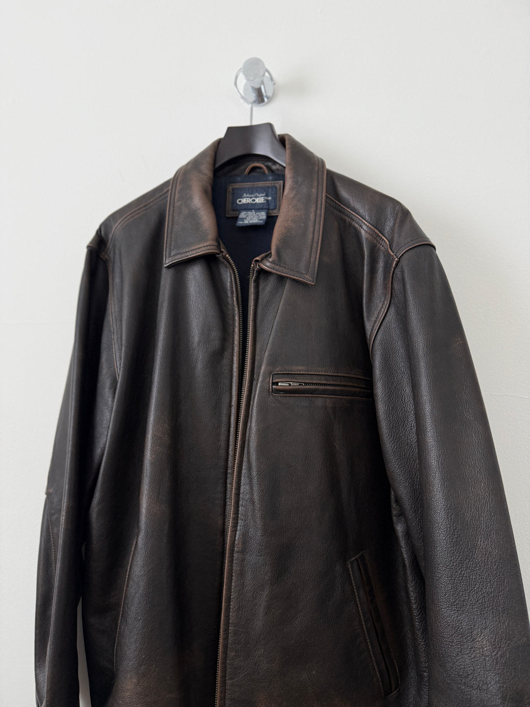 Cherokee Brown Vintage Leather Jacket