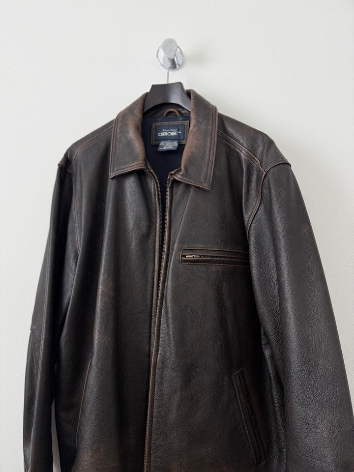 Cherokee Brown Vintage Leather Jacket