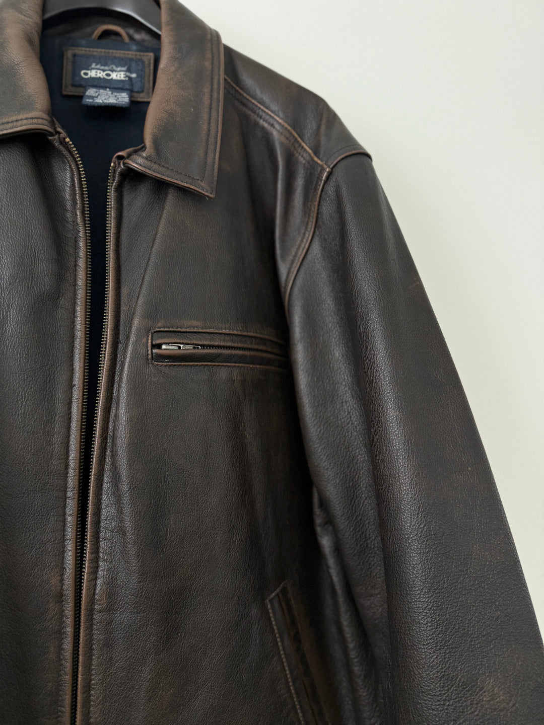 Cherokee Brown Vintage Leather Jacket