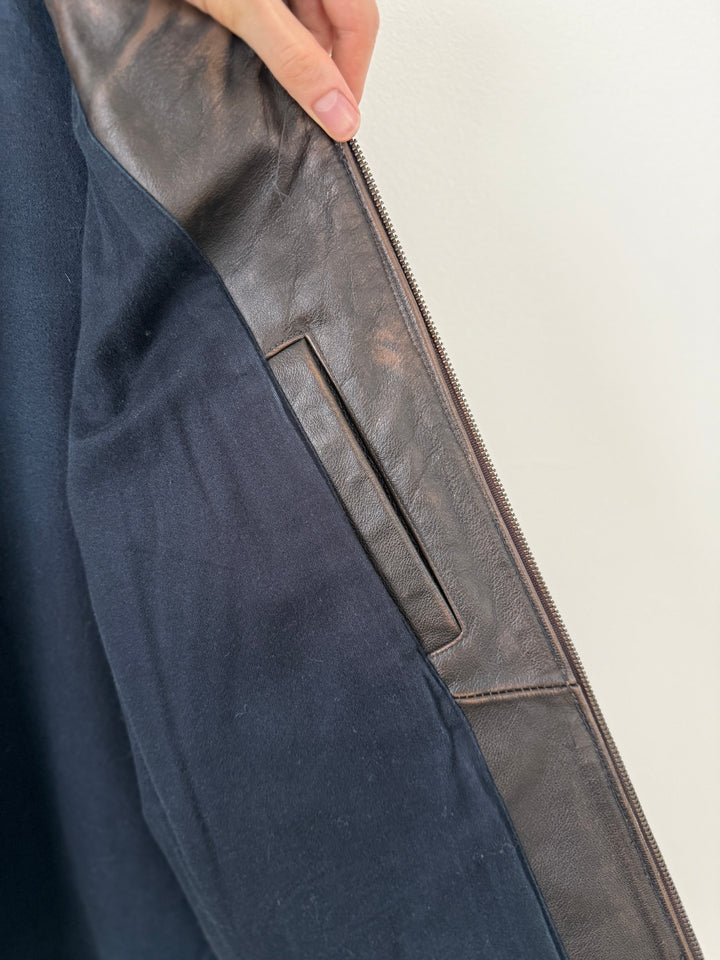 Cherokee Brown Vintage Leather Jacket