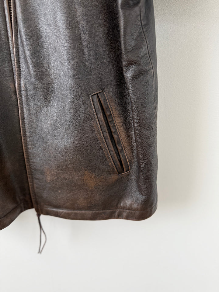 Cherokee Brown Vintage Leather Jacket
