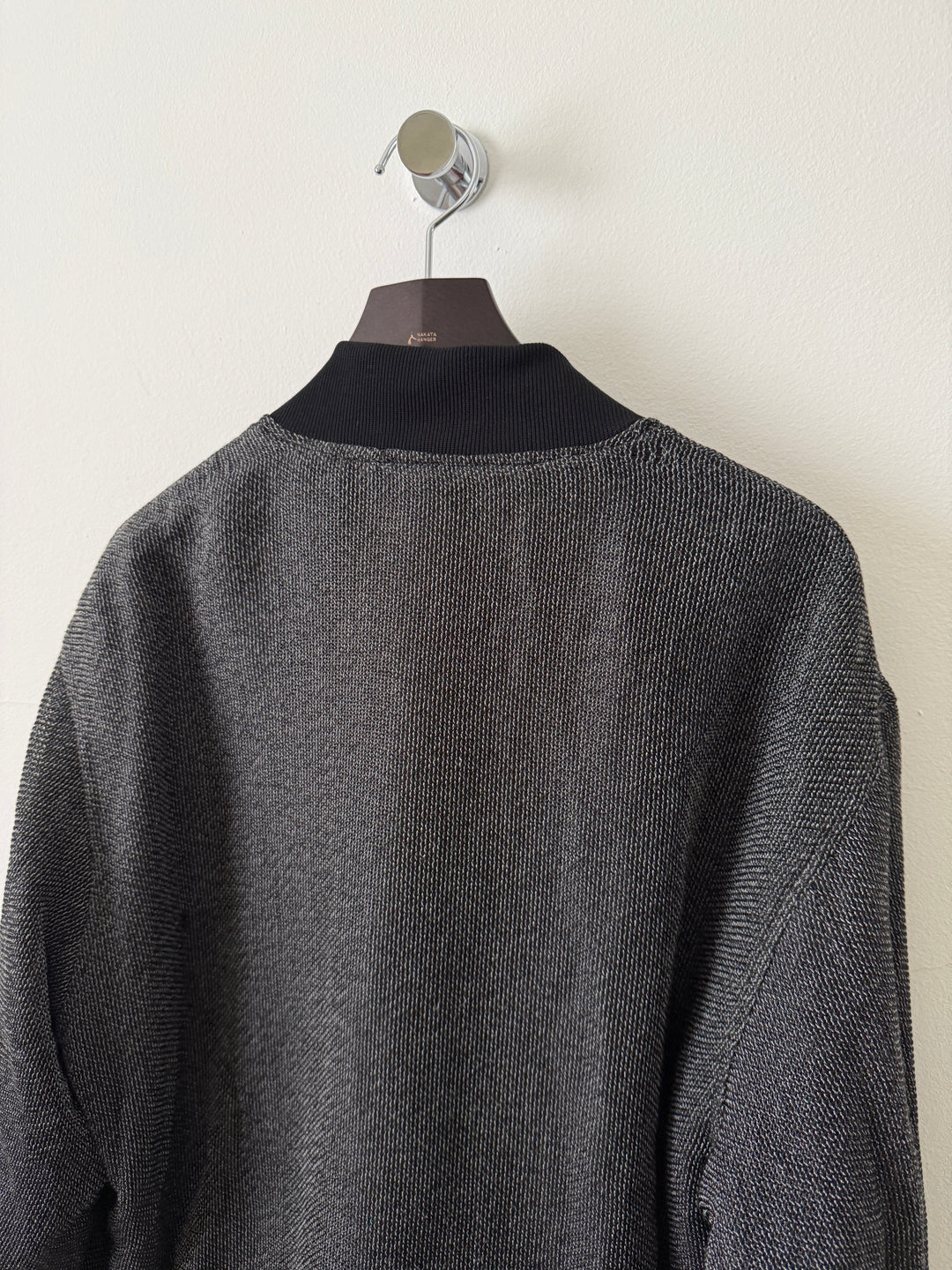 Grey Textured Bomber Jacket