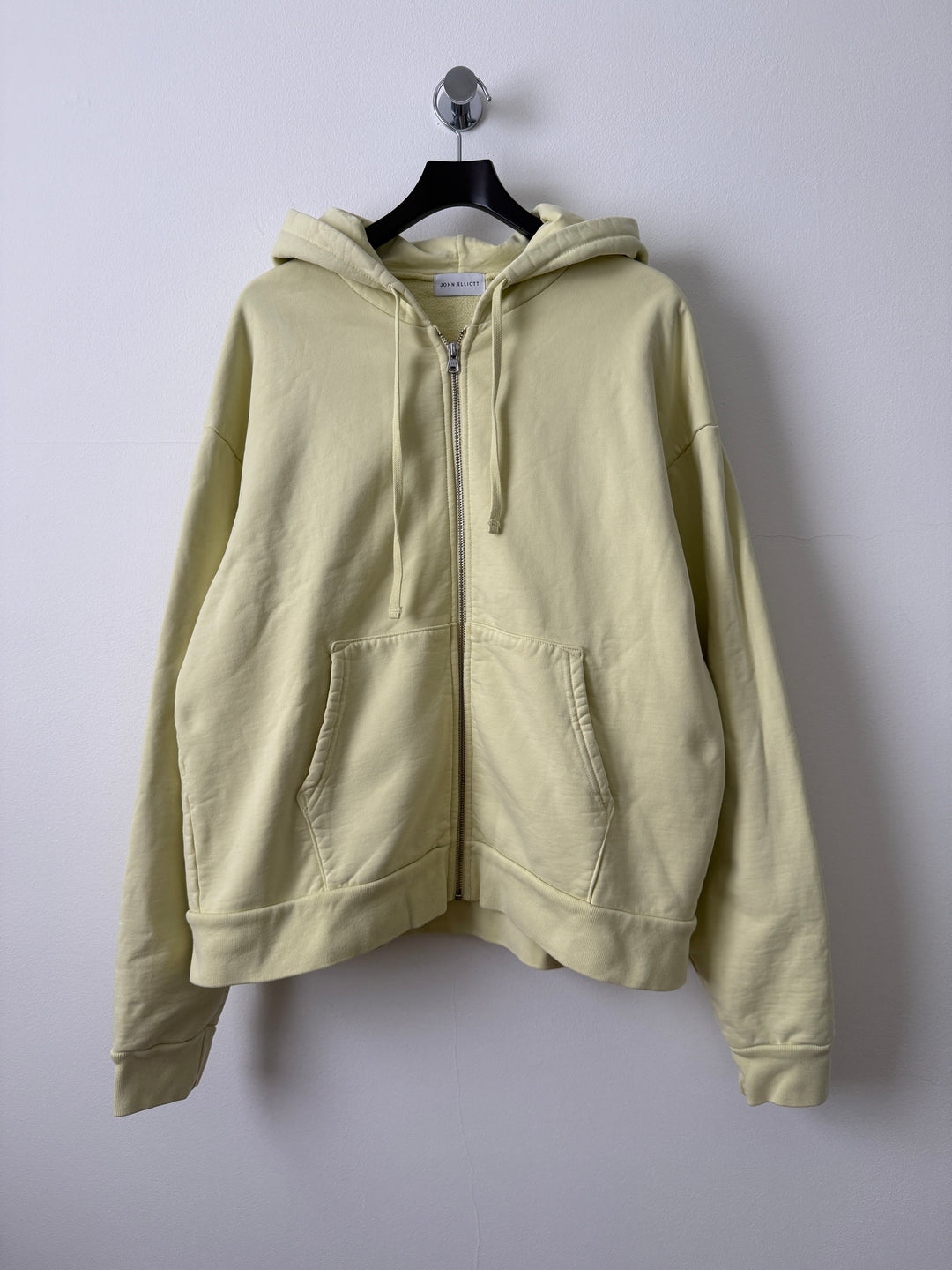 Pale Yellow Zip Up Hoodie