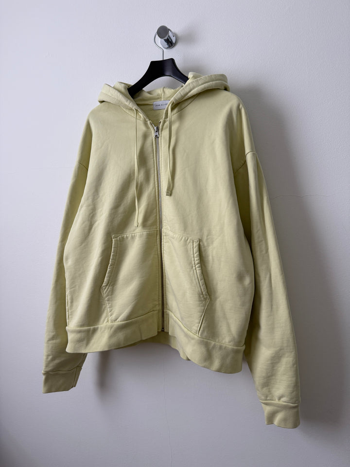 Pale Yellow Zip Up Hoodie