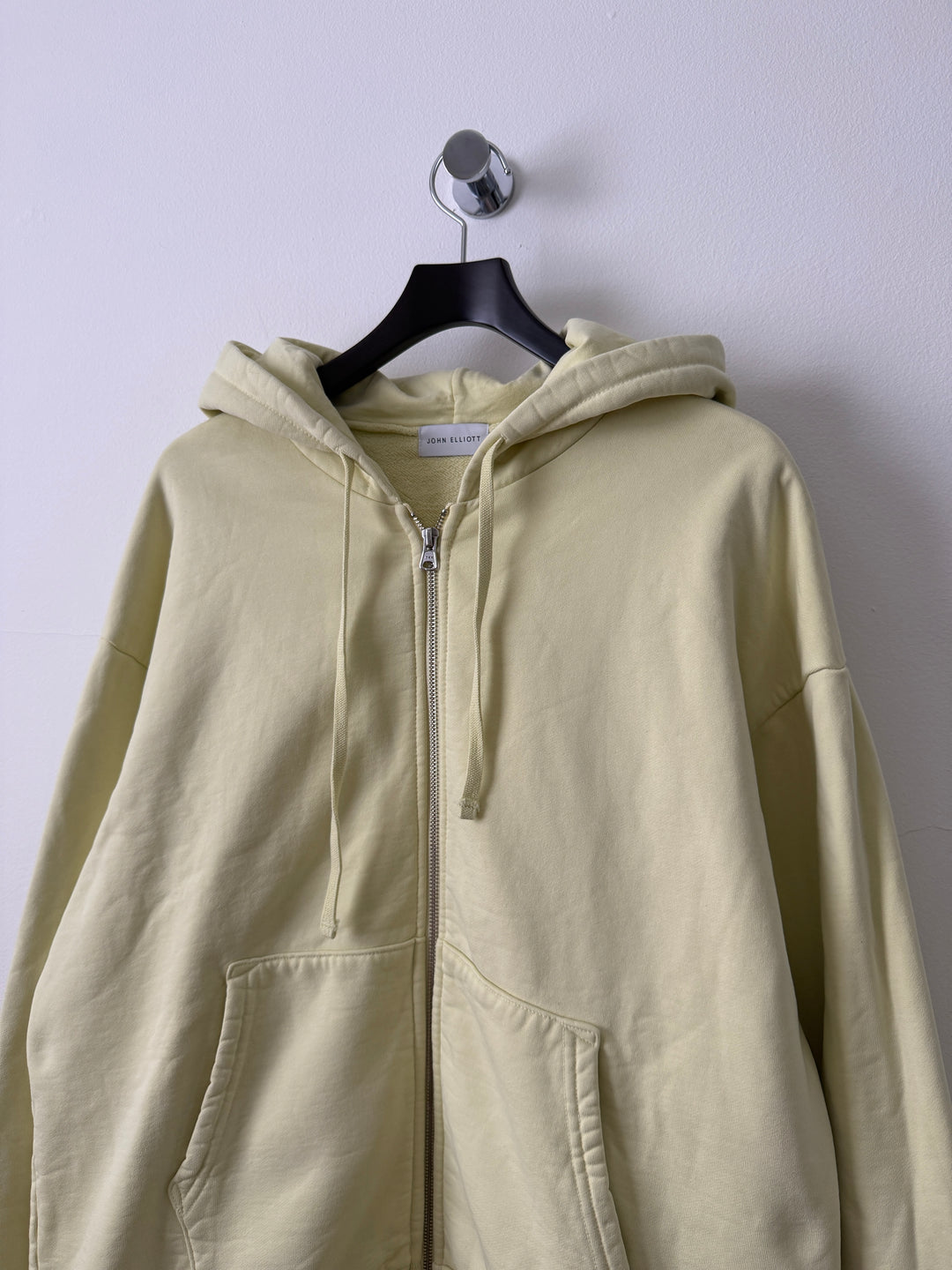 Pale Yellow Zip Up Hoodie