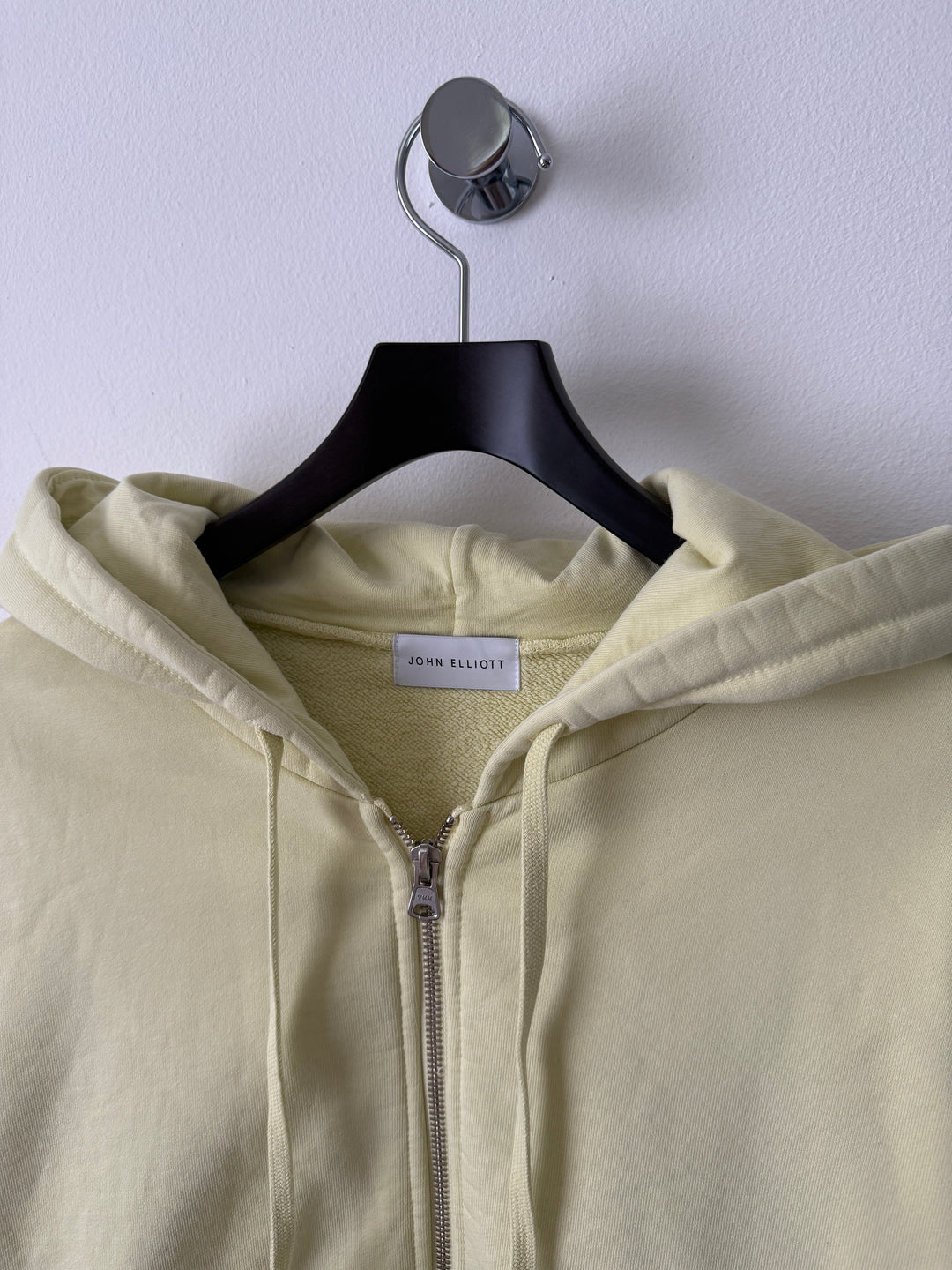Pale Yellow Zip Up Hoodie