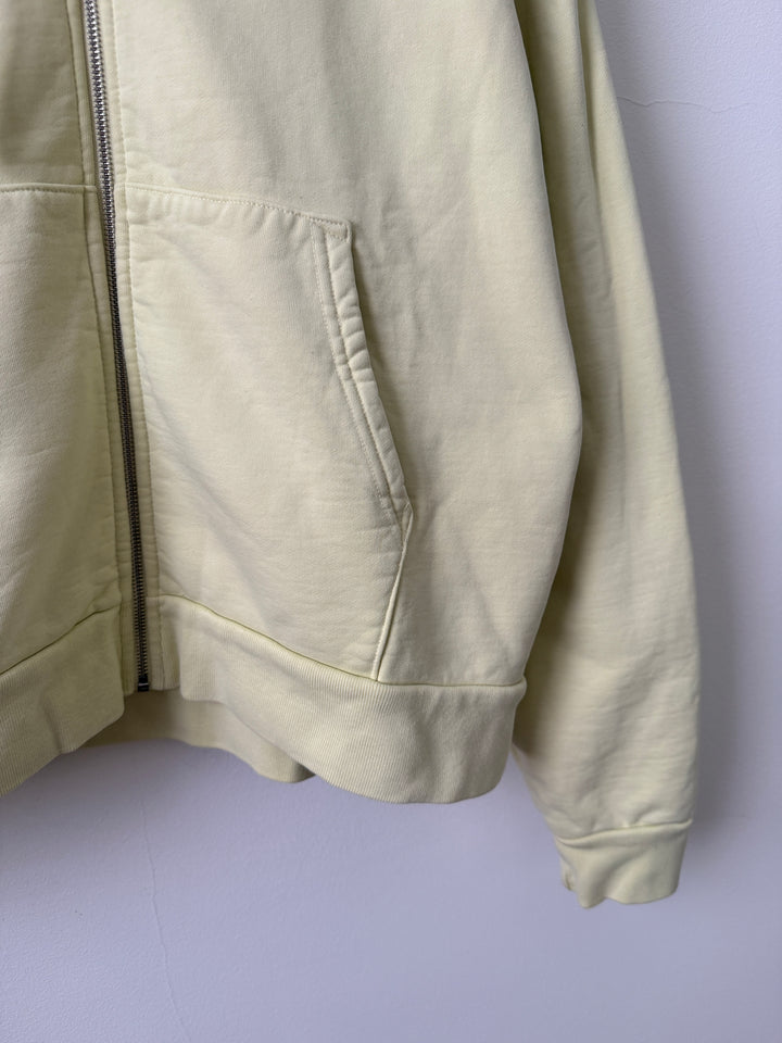 Pale Yellow Zip Up Hoodie