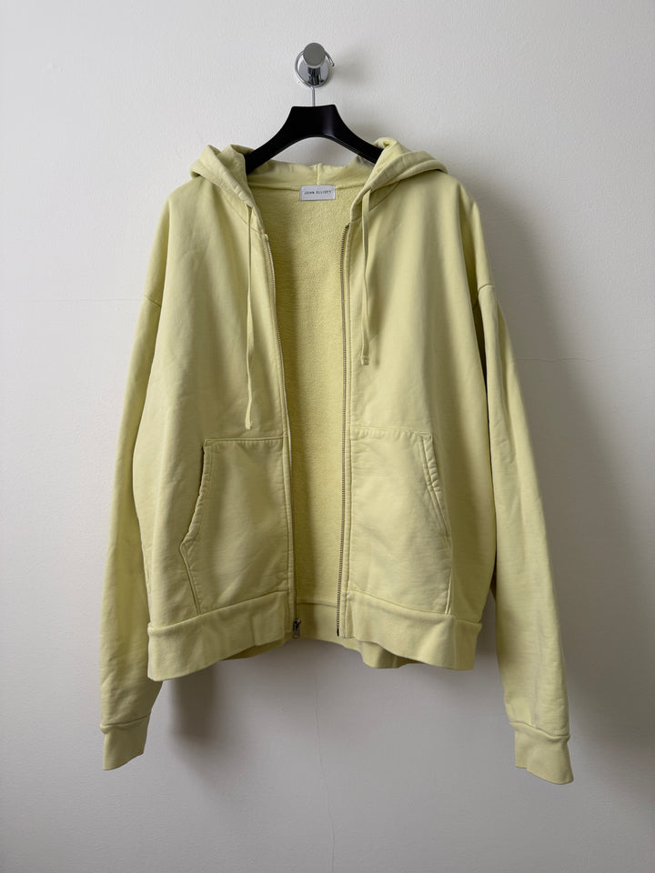 Pale Yellow Zip Up Hoodie