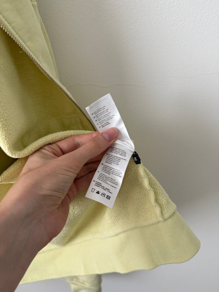 Pale Yellow Zip Up Hoodie
