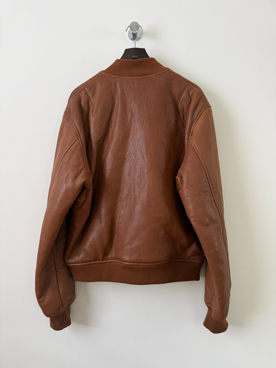 Brown Leather Stadium Jacket