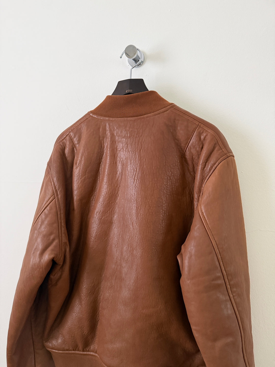 Brown Leather Stadium Jacket
