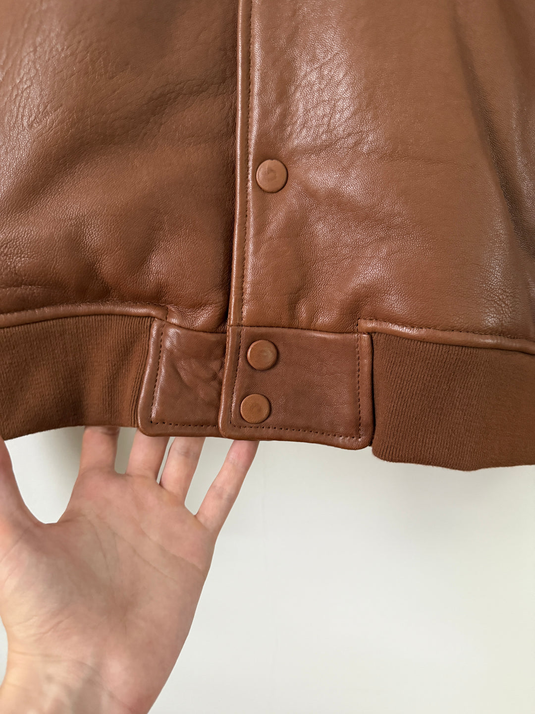 Brown Leather Stadium Jacket