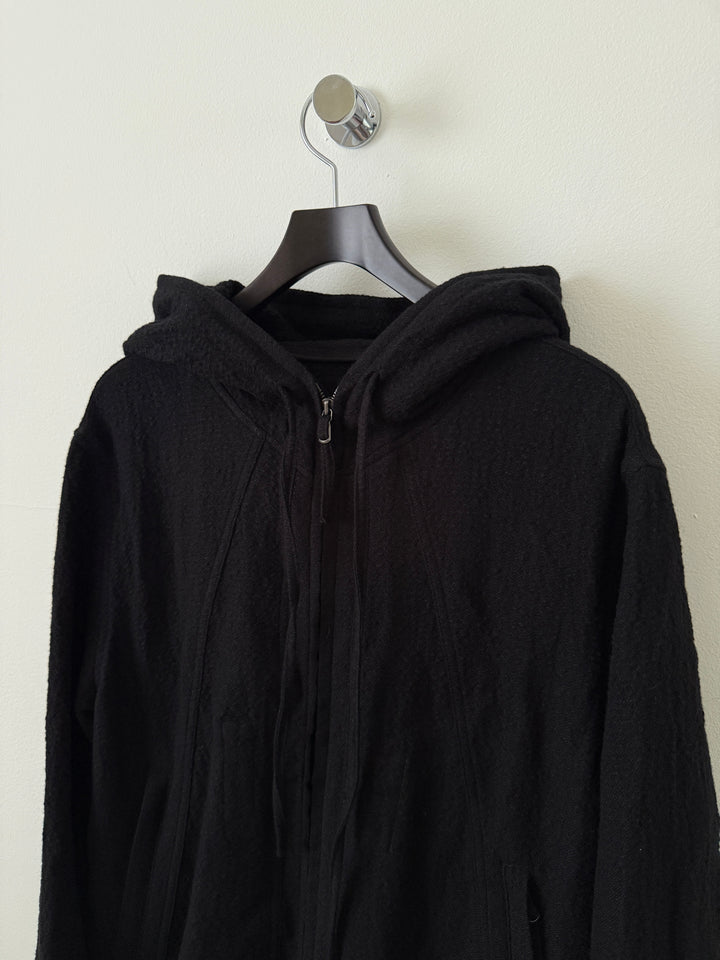 Hooded Jacket / Black (Wool)