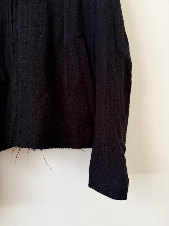 Hooded Jacket / Black (Wool)