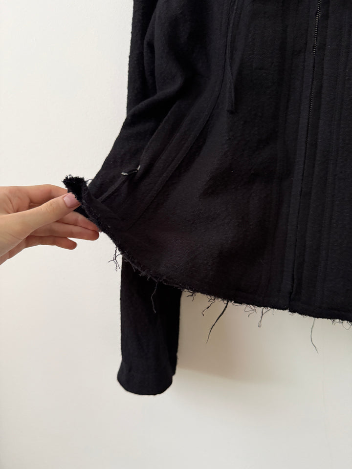 Hooded Jacket / Black (Wool)