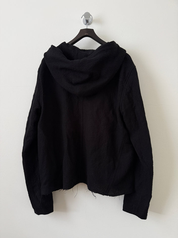 Hooded Jacket / Black (Wool)