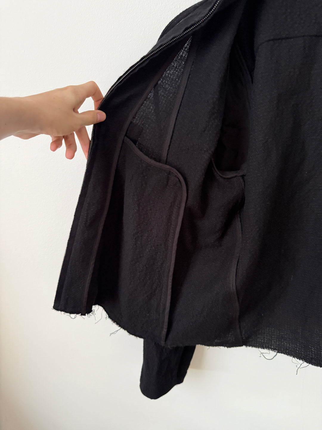 Hooded Jacket / Black (Wool)