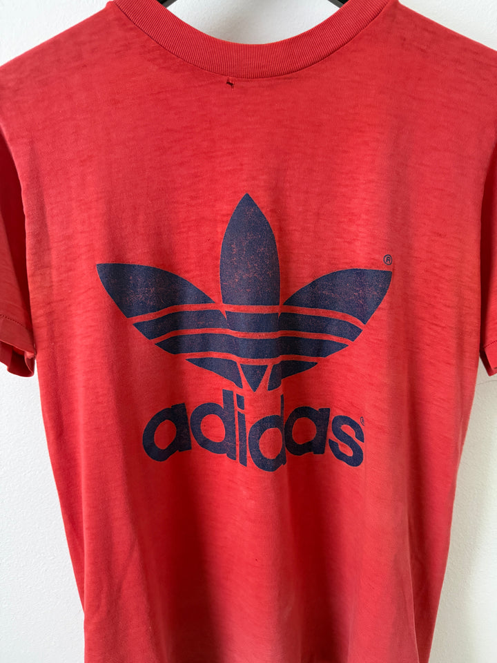 Red Adidas Logo Tee