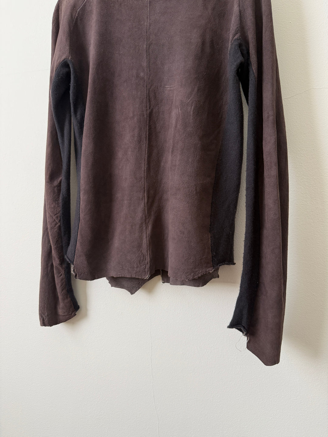 Artisanal Leather Henley Button Long Sleeve Shirt