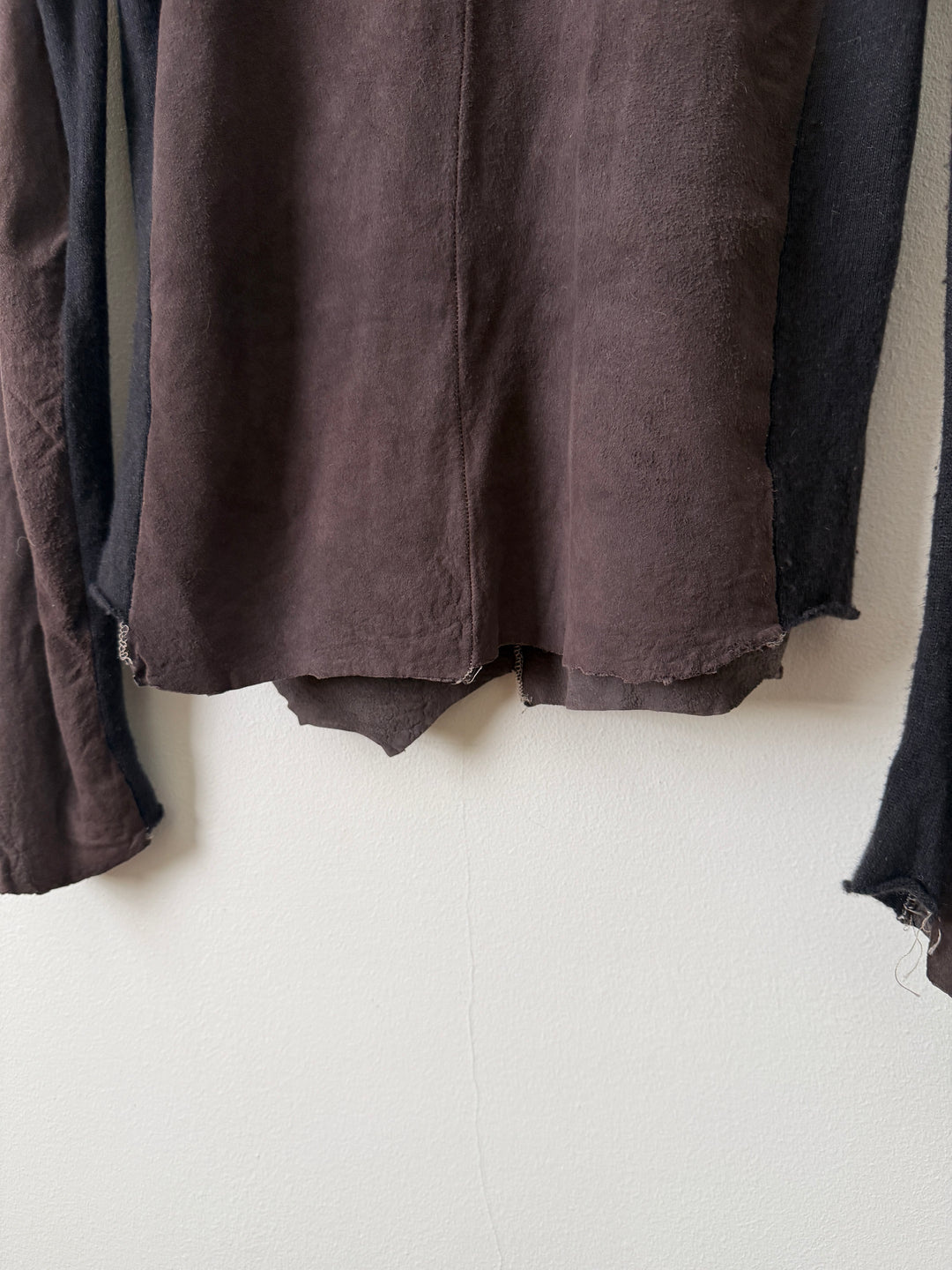 Artisanal Leather Henley Button Long Sleeve Shirt