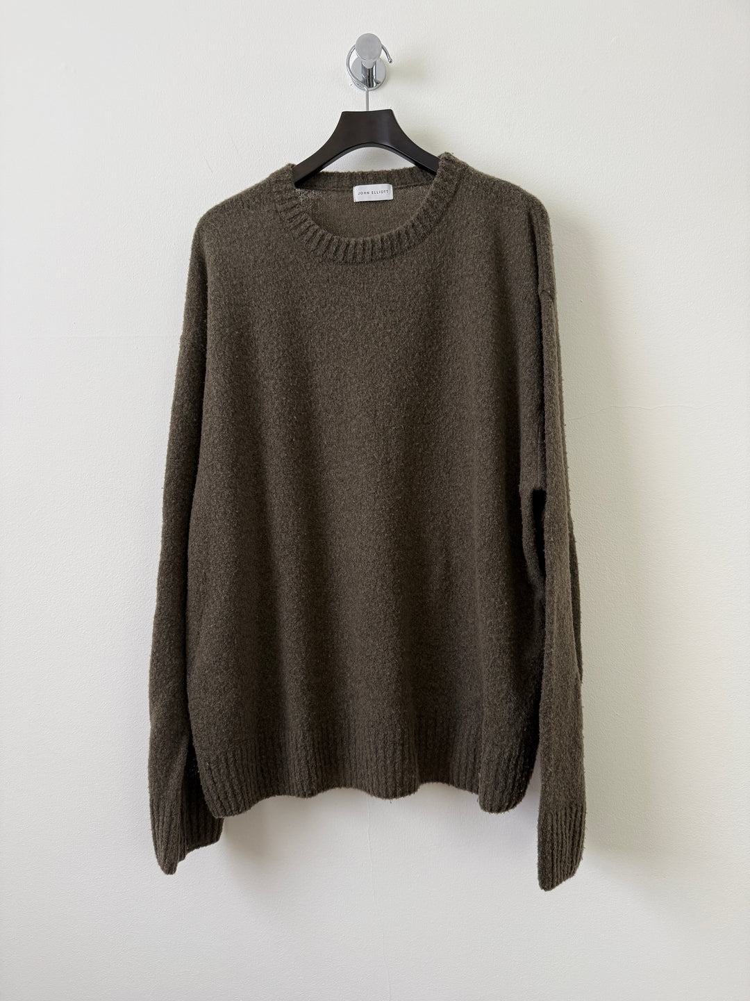 Olive Wool Powder Knit Sweater