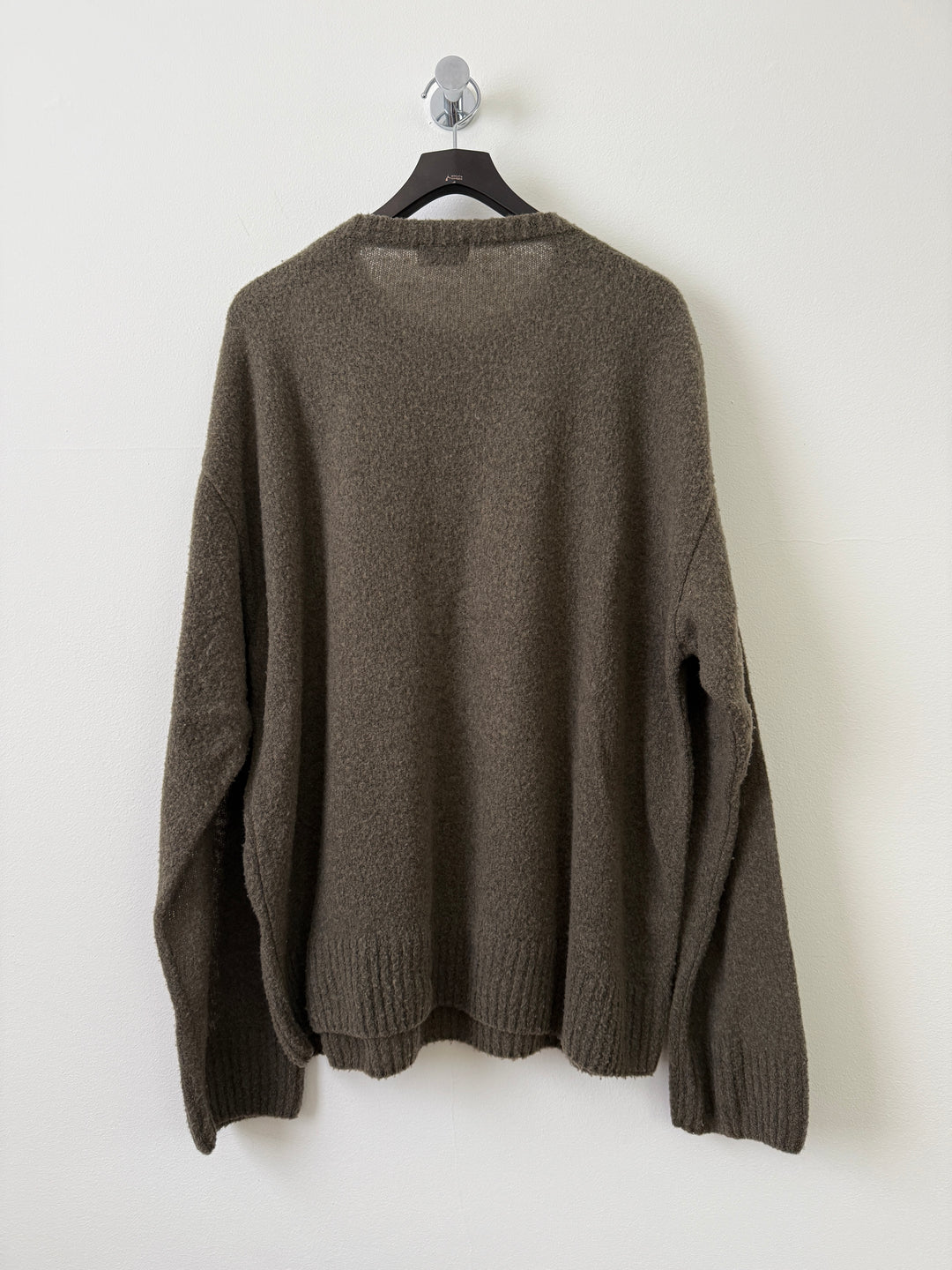 Olive Wool Powder Knit Sweater