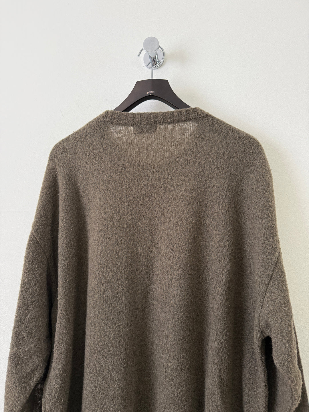 Olive Wool Powder Knit Sweater