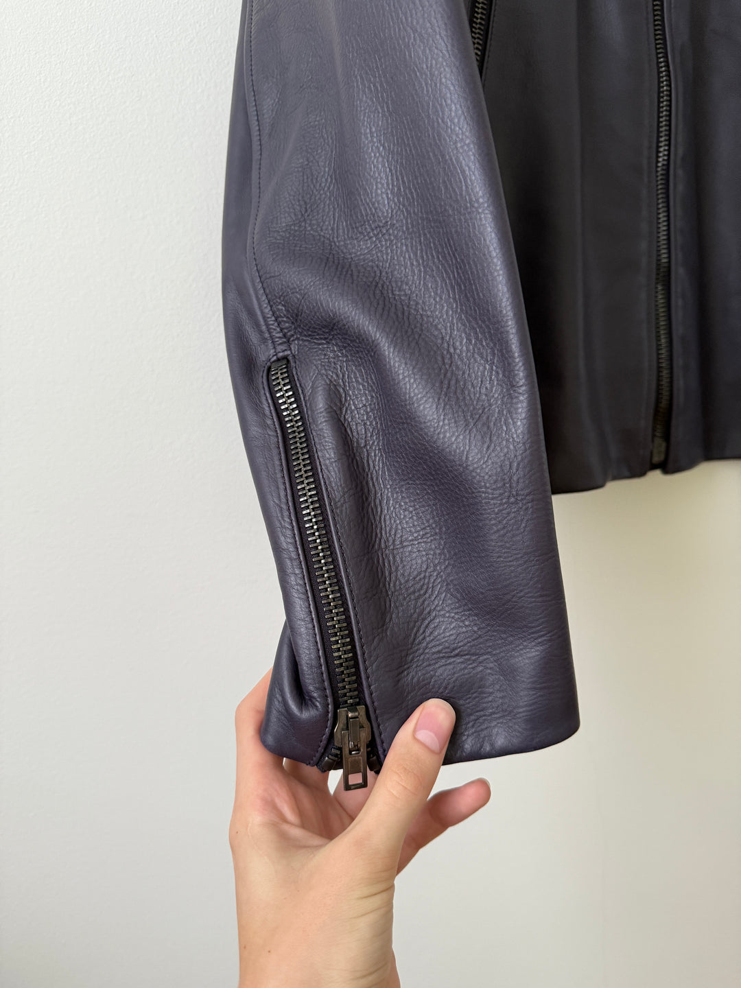 2013 5 Zip Leather Moto Jacket