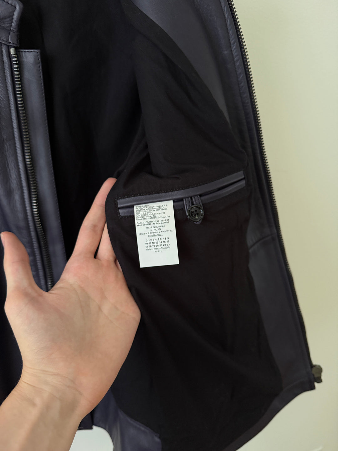 2013 5 Zip Leather Moto Jacket