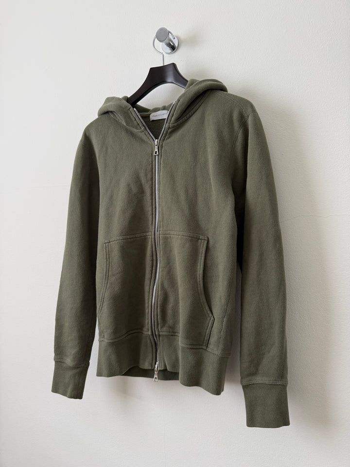 Army Green Zip Up Hoodie