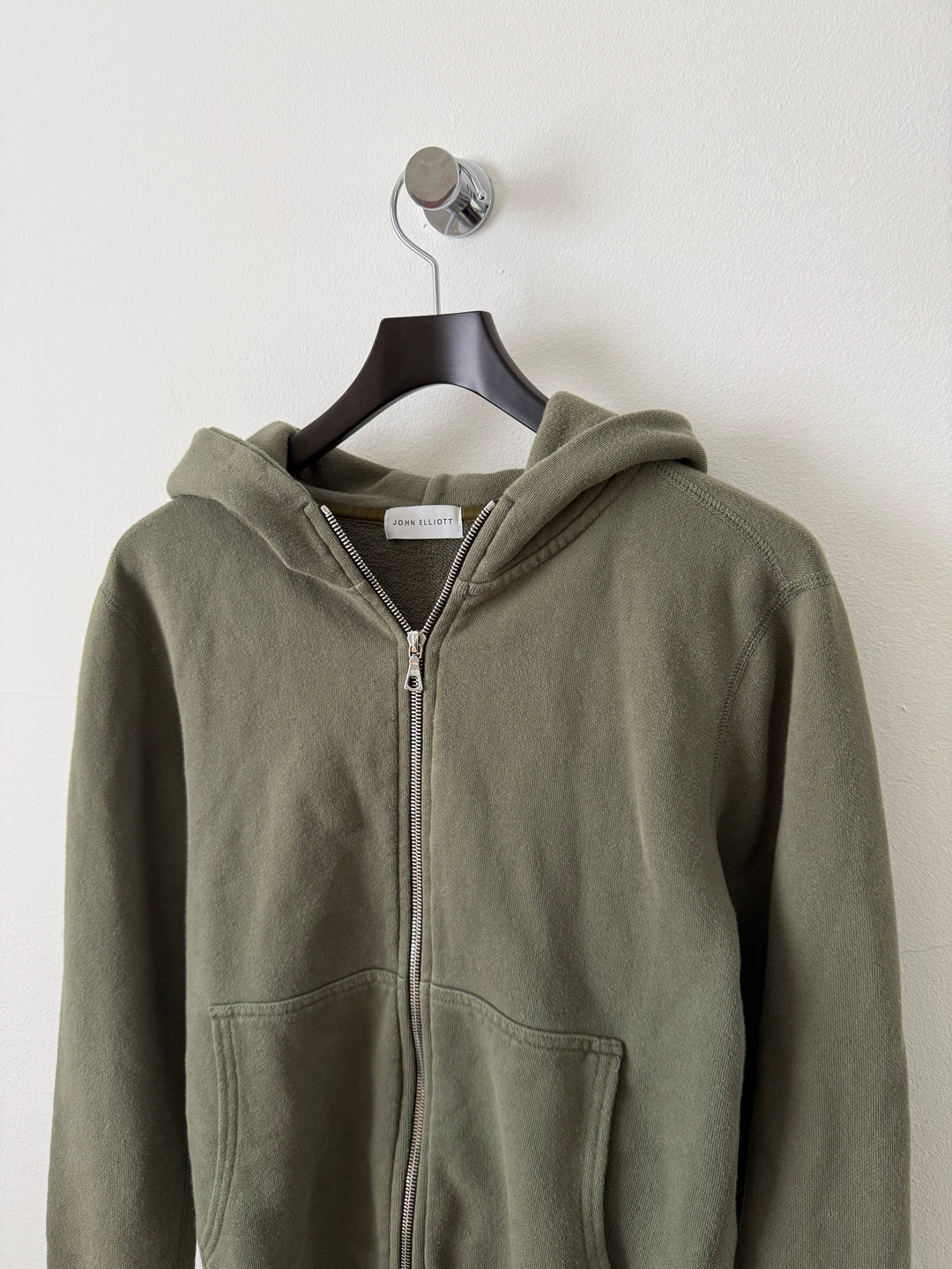 Army Green Zip Up Hoodie